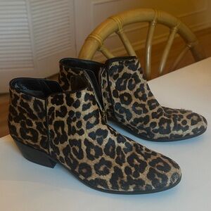 Sam Edelman Cheetah Leopard Print Ankle Boots